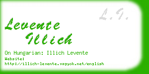levente illich business card